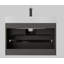Meuble-lavabo de salle de bain avec lavabo, grand meuble-lavabo flottant mural pour salle de bain moderne, lavabo une pièce sans drain ni robinet, pré-assemblé