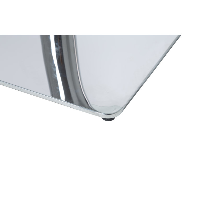 Amie-Lee Glass Top Metal Base Dining Table