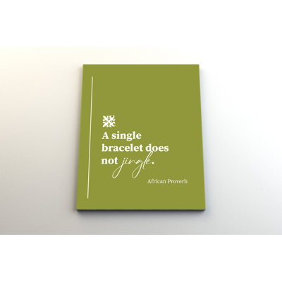 " A Single Bracelet Does Not Jingle "