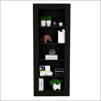 Brighton 5-Shelf Bookcase Black