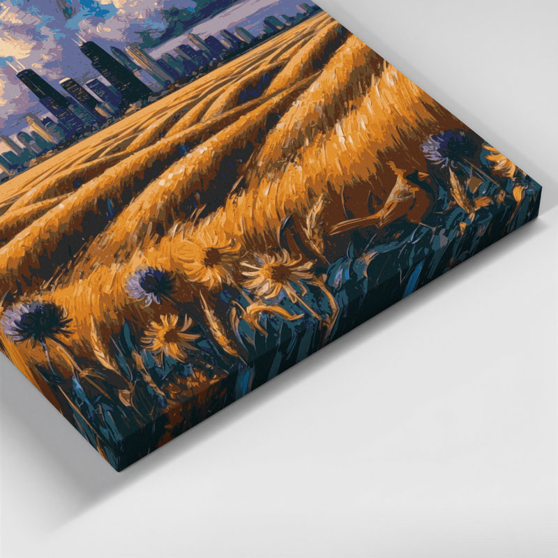 États-Unis, Illinois, art mural sur toile mauve, H 20 po x l 24 po