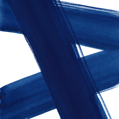 " Indigo Abstract Brush Strokes 4 " by Kris Kivu