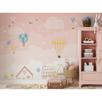 Papier peint amovible avec bulles et nuages