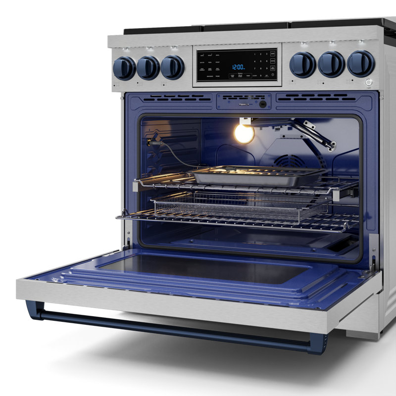 Cuisinière professionnelle au propane liquide de 36 pouces avec panneau tactile inclinable Gordon Ramsay de THOR Kitchen