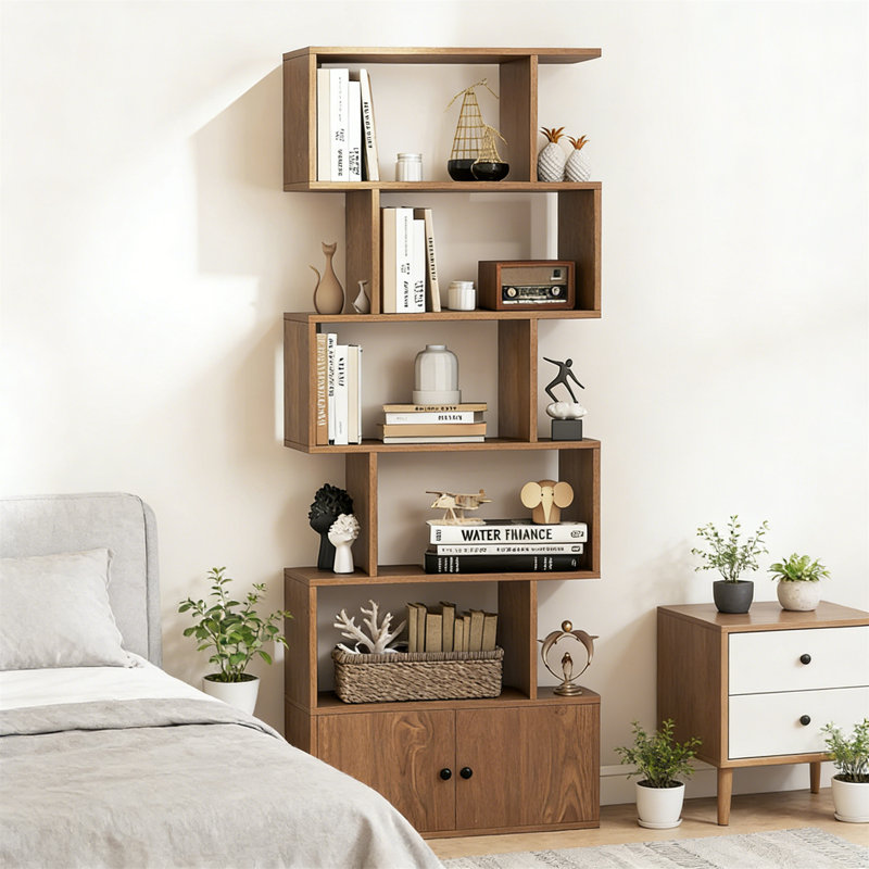 183cm H x 23cm W Standard Bookcase, Brown