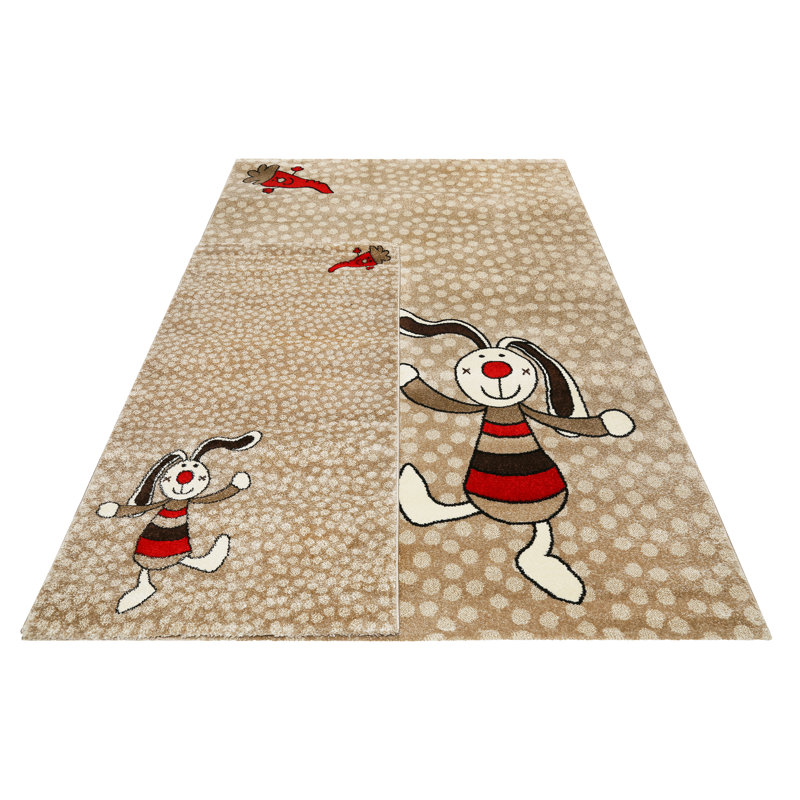 Rainbow Rabbit Hand Woven Area Rug, Rectangular 120 x 170cm