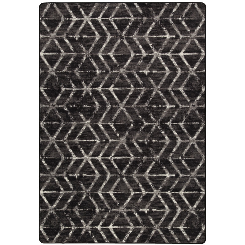 Tapis gris surpiqué Imagine, Rectangle 5 pi 4 po x 7 pi 8 po