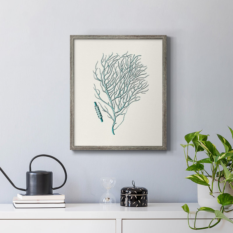Toile encadrée de qualité supérieure corail antique I - prête à être accrochée, Argent patiné, H 24 po x l 20 po