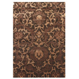 Pageantry Damask Area Rug in Brown