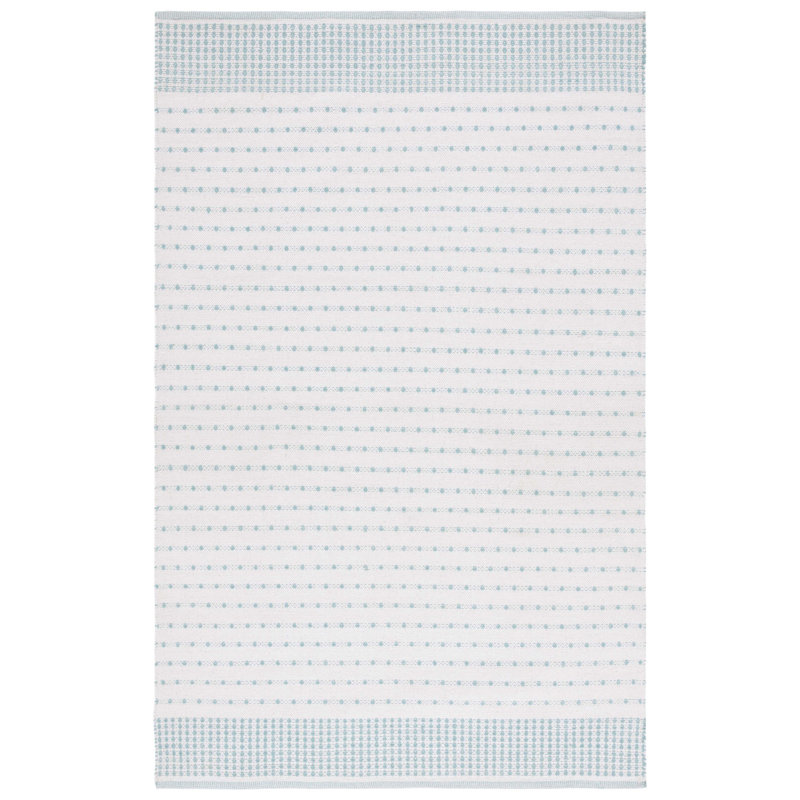 Aitken Flat Weave Cotton Geometric Rug, Rectangle 5' x 8'