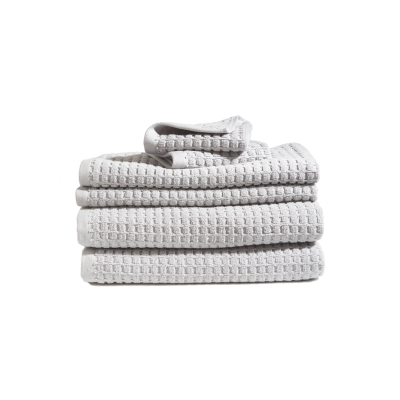 DKNY Quick Dry 6 Piece Set, Gris, Gant de toilette - paquet de 6