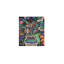 Vase floral vert sur toile noire, décoration murale 24 x 18 po