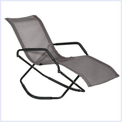 Chaise berçante d'extérieur en métal Hepp