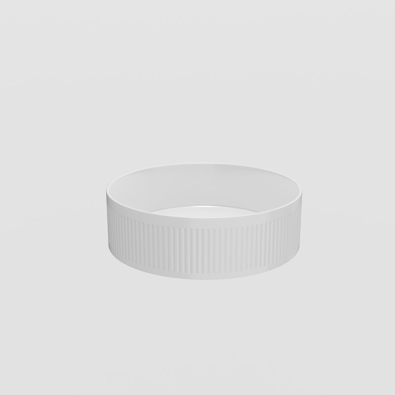 Modern Round Ceramic Vessel Sink For Bathroom Vanity, Glossy White, 15.75" Countertop Art Basin