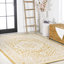 Tapis intérieur / extérieur jaune / crème Aaleayah Medallion-212503056