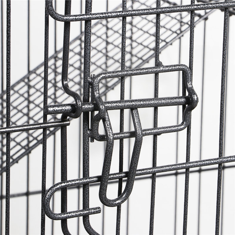 Weather Resistant Small Animal Cage, 93.50cm H x 64cm W x 43.50cm D, Hammertone Black