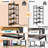 Heavy Duty Industrial Bookshelf 5-Tier Tall Shelf With Wood & Metal Construction For Home Office Living Room