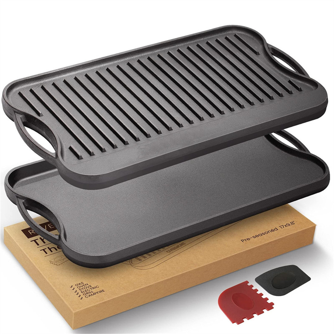 43 cm Grillplatte Senaida Antihaftbeschichtet - 1x Tablett, inklusive Abstreifer