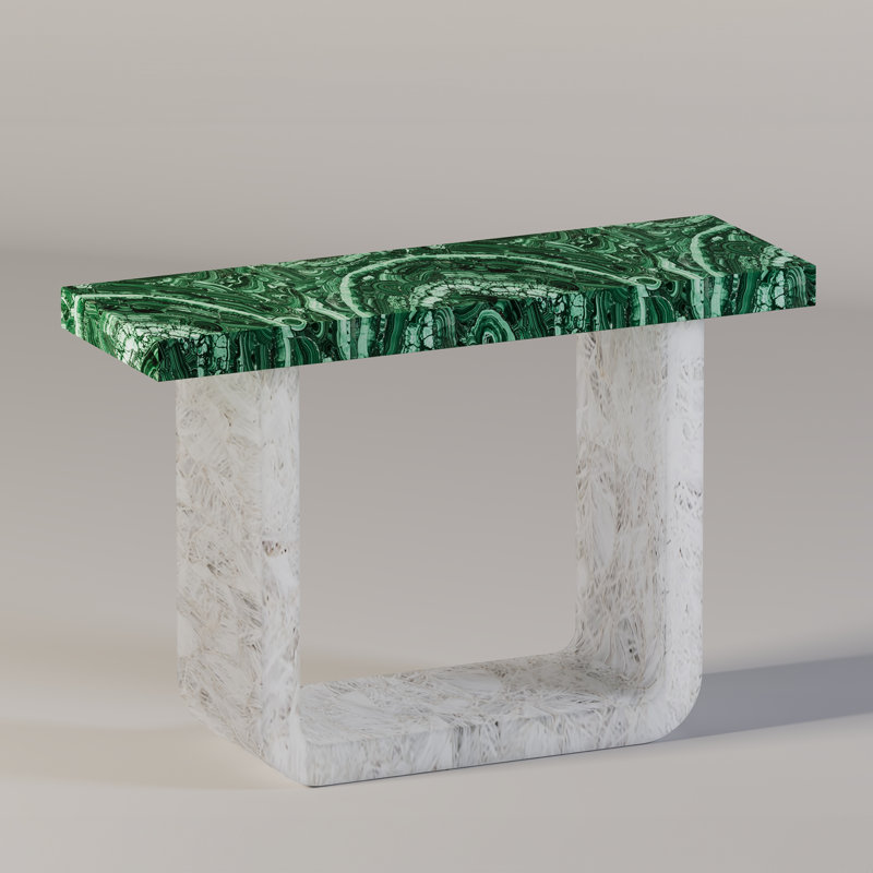 Contour Console Table, Malachite