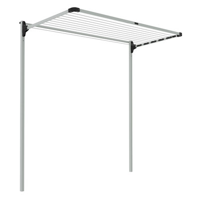 Daytek Steel Fold Down Wall-Mounted Drying Rack and Ground Mounting Kit