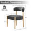 Ensemble de chaises de salle à manger rembourrées H 19,1 po (ensemble de 2)-747151622
