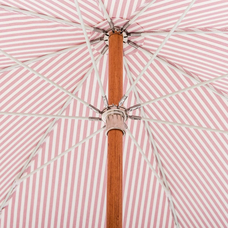 PREMIUM BEACH UMBRELLA - LAURENS NAVY STRIPE, Lauren's Pink Stripe
