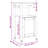 vidaXL Kitchen Trolley MONZA 18.9"x15.7"x34.8" Solid Wood Pine-1639831172