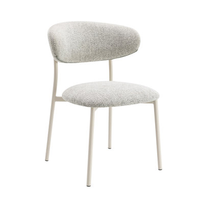 Light Gray Fabric Finish Side Chair (Set Of 2)
