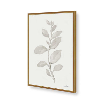 Élégant imprimé feuilles grises II