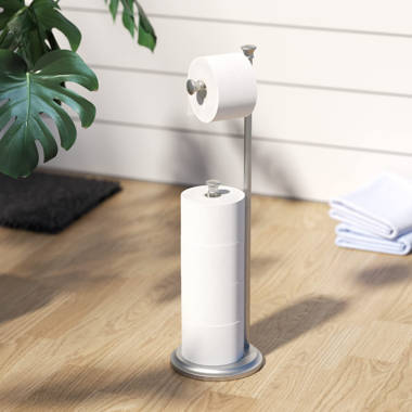 KES Toilet Paper Holder Stand, Freestanding Toilet Paper Roll Holder with  Modern Natural Marble Base, White Freestanding Toilet Tissue Holder SUS304