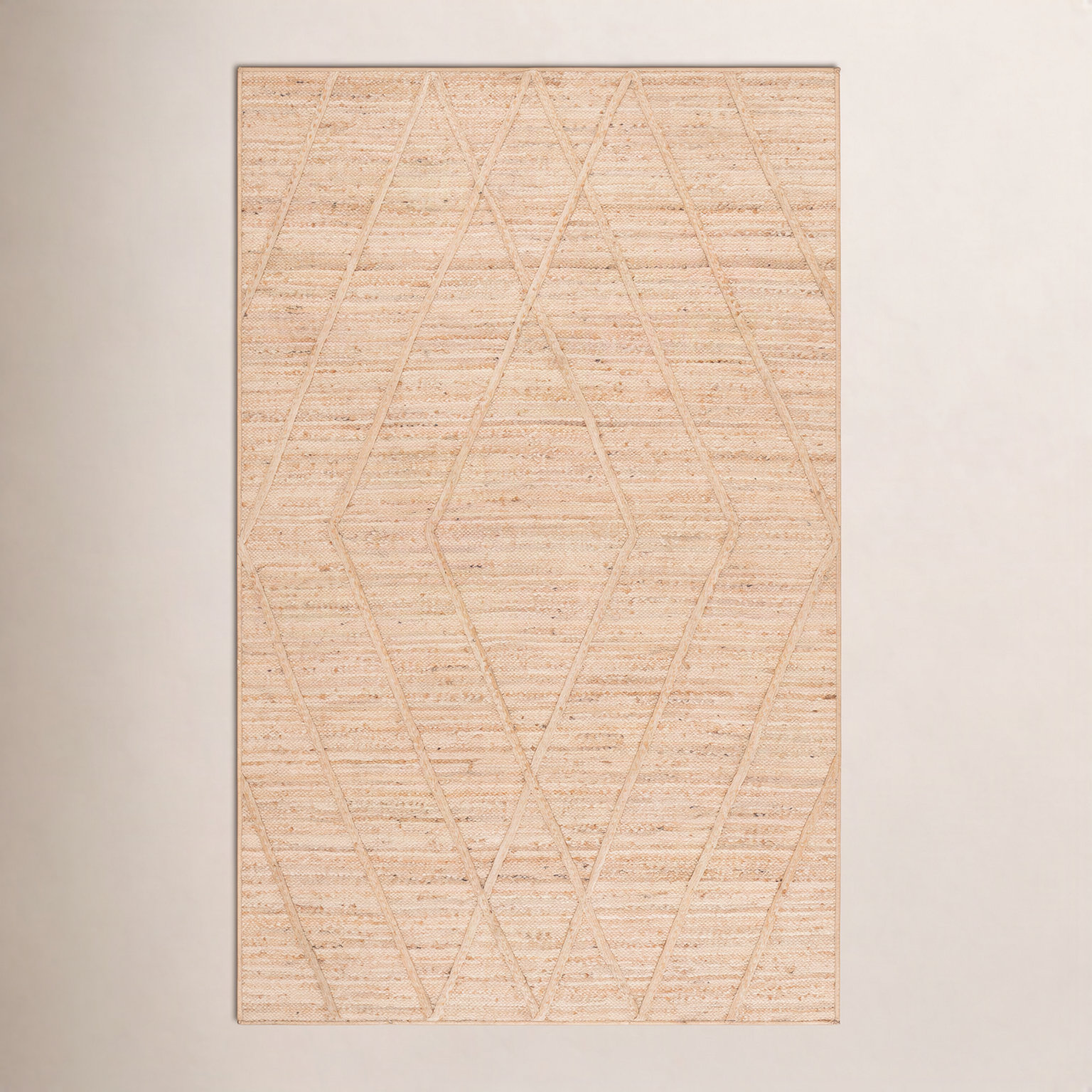 Flatweave Geometric Jute Rug, 4'-0" X 6'-0" Rectangle