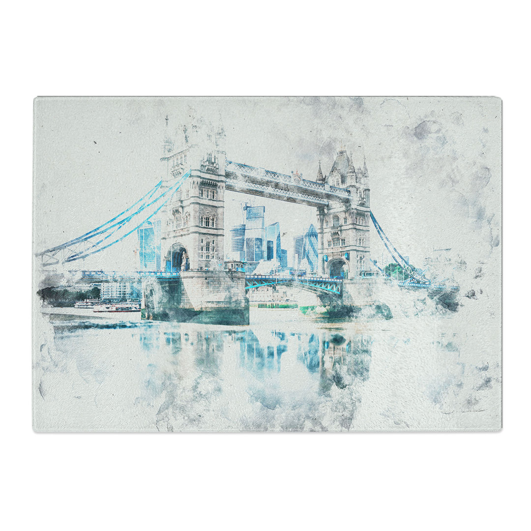 Tempered Glass London Bridge Chopping Board