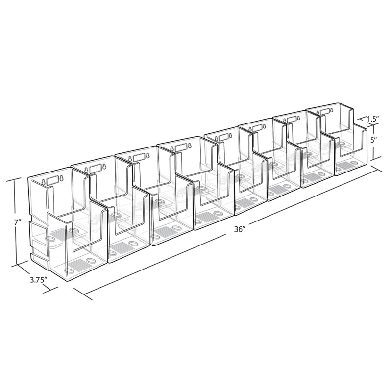 Two-Tiered Tri-Fold Brochure Counter Display (16 Pockets)