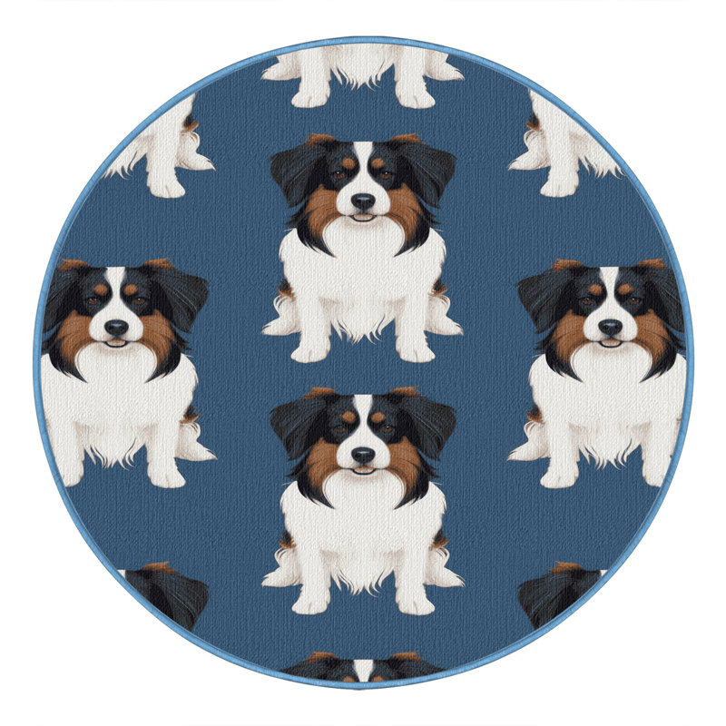  Tapis lavable pour chiens Stabyhoun, Rond 8 pi