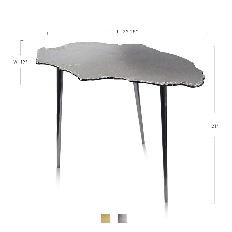 Demir Coffee Table, Antique Silver