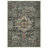 Soft Vintage Machine Washable Green Floral Area Rug With Non-Slip Backing For Living Room, Bedroom-1446255564