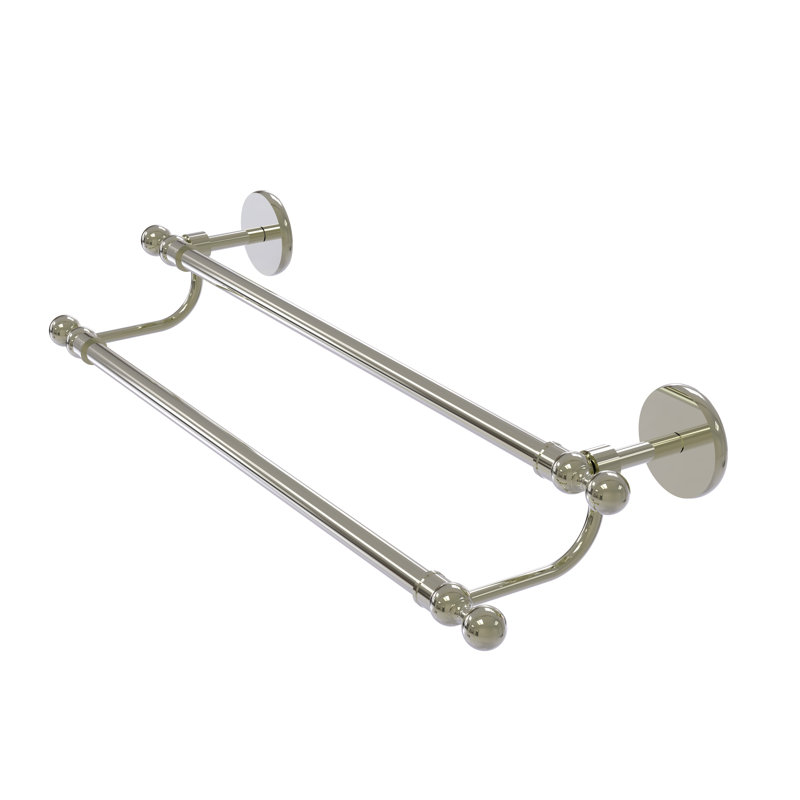 Double barre à serviettes murale Goble, 24 po, Nickel poli