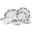 Ondina 45-piece white porcelain dinnerware set, floral & gold trim (service for 8)