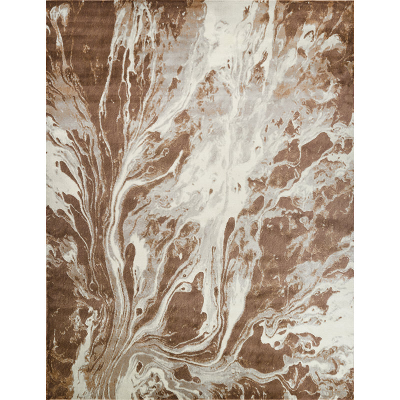 Finch Brown/Beige Rug, Rectangle 8'9" x 12'