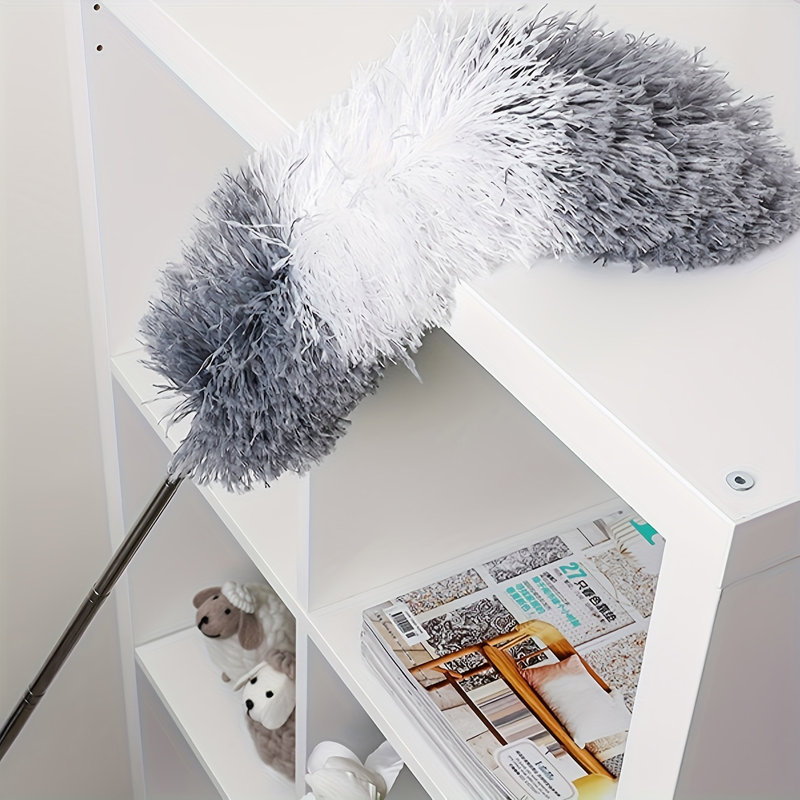 Plumeau extensible en microfibre avec tête pliable - lavable, réutilisable, pour les hauts plafonds et les meubles
