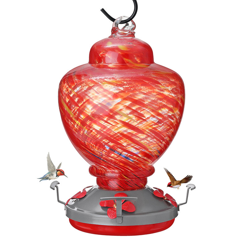 Mangeoire autoportante en verre pour colibris