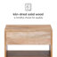 Halya Solid Wood Bedside Table Floating Nightstand-899469546