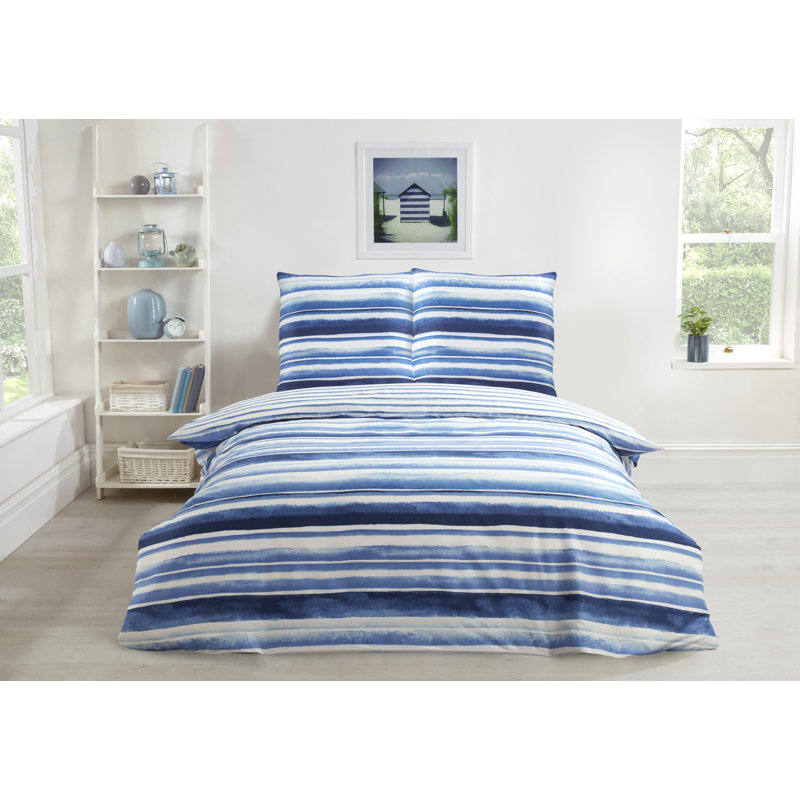 Tristian Striped Duvet Cover Set with Pillowcases Included, Single - 1 Pillowcase (80 x 80 cm)