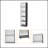 Zachary Matt Gray And White 5-Shelf Slim Bookcase For Space-Efficient Modern Living And Stylish Storage