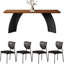 Ensemble de table moderne et simple en bois massif.-500454934