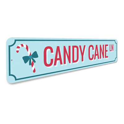 Plaque en aluminium Candy Cane LN Lane