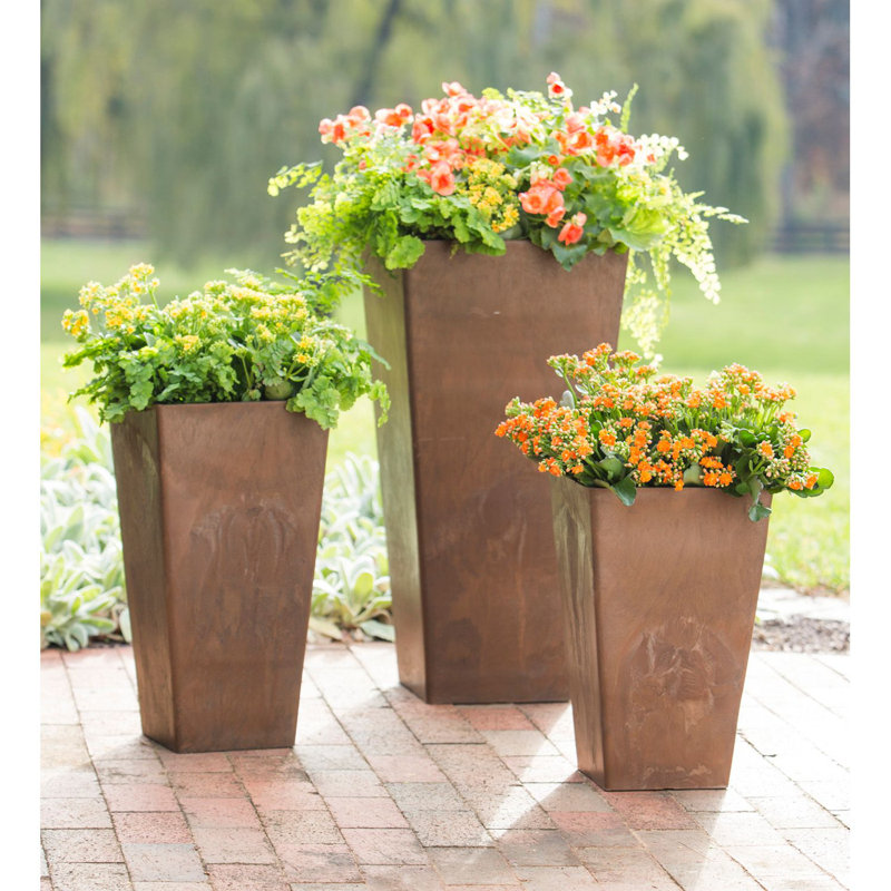 Pot à fleurs intérieur / extérieur Ajam, H 19 po x l 10,25 po x P 10,25 po