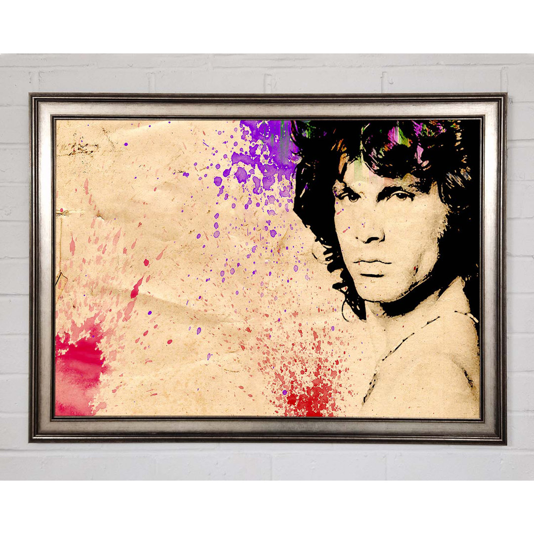 Jim Morrison Colour Splash - Einzelner Bilderrahmen Kunstdrucke