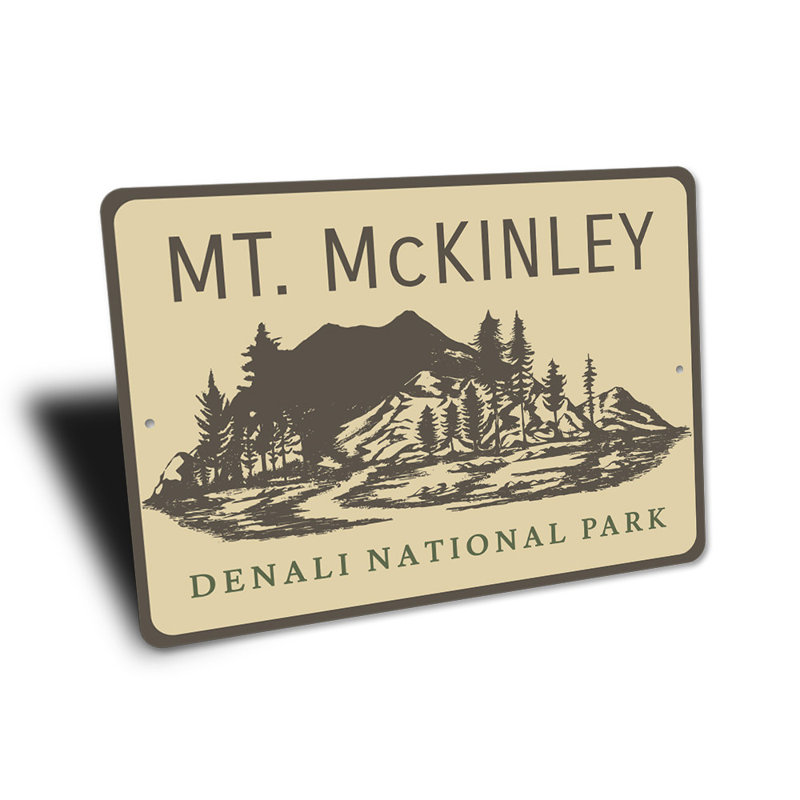 Plaque en aluminium Mount Mckinley, H 10 po x l 14 po x P 0,04 po