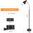  Metal Floor Lamp, Adjustable Gooseneck Standing Lamp, E26 Lamp Base, Sandy Black